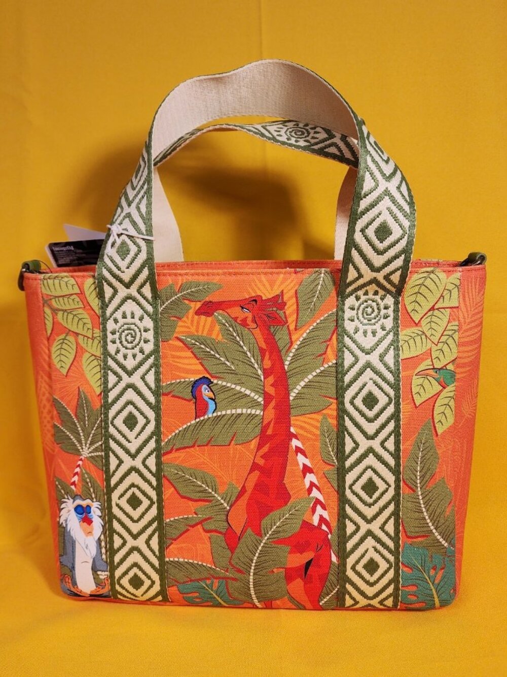 Loungefly Disney The Lion King Animals Printed Canvas Crossbody Tote Handbag NEW - Picture 11 of 11